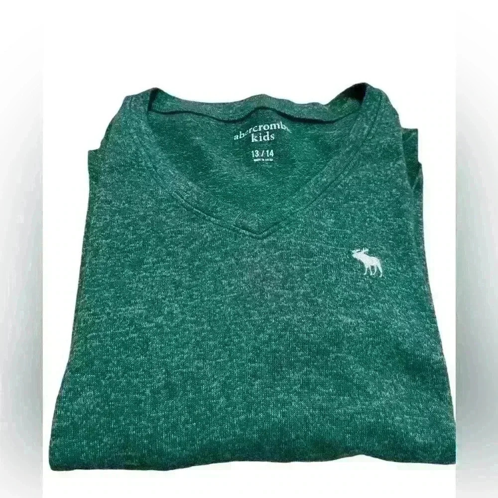 Abercrombie and Fitch Kids V neck long sleeve shirt size 13/14 - Picture 4 of 4